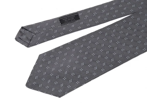 プラダPRADA シルク点柄ネクタイ グレー K-87752_004