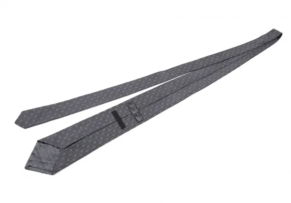 プラダPRADA シルク点柄ネクタイ グレー K-87752_005