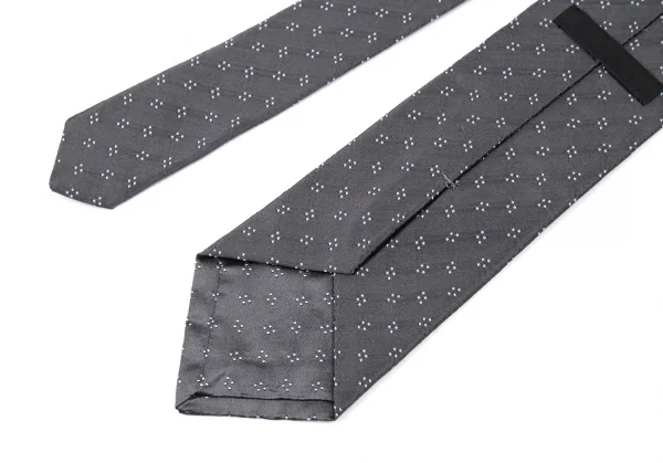 プラダPRADA シルク点柄ネクタイ グレー K-87752_006