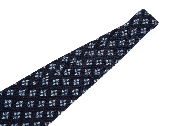 エンポリオアルマーニEMPORIO ARMANI シルクダイヤプリントネクタイ 紺 K-87756_003