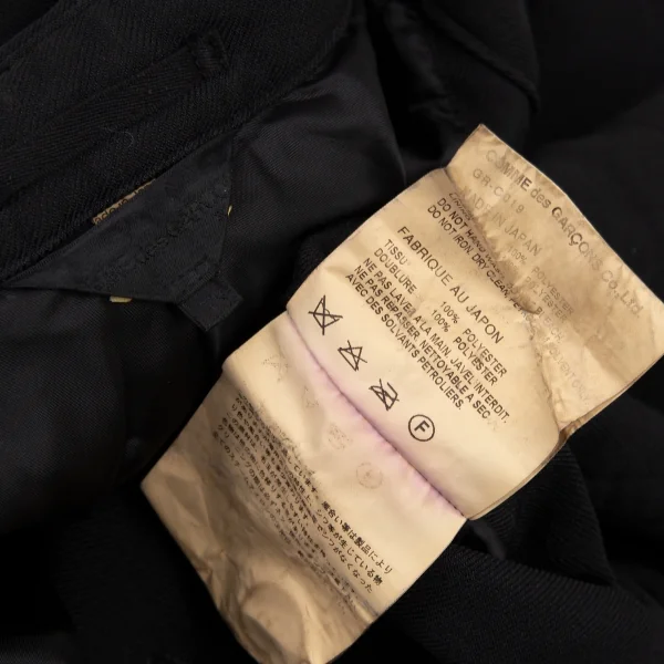 コムデギャルソンCOMME des GARCONS 製品染めロールアップドルマンコート 黒XS K-87763_015