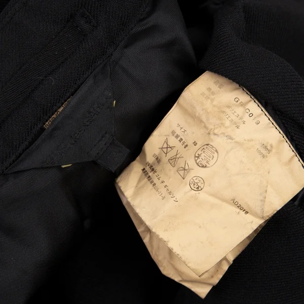 コムデギャルソンCOMME des GARCONS 製品染めロールアップドルマンコート 黒XS K-87763_016