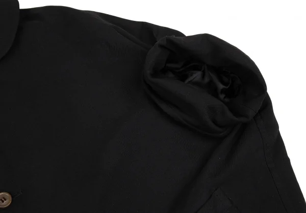 コムデギャルソンCOMME des GARCONS 製品染めロールアップドルマンコート 黒XS K-87763_007