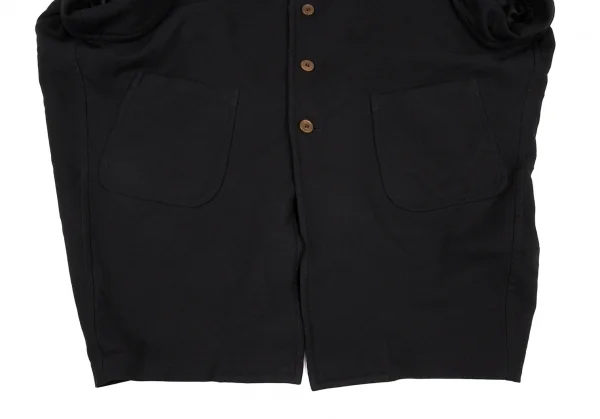 コムデギャルソンCOMME des GARCONS 製品染めロールアップドルマンコート 黒XS K-87763_008