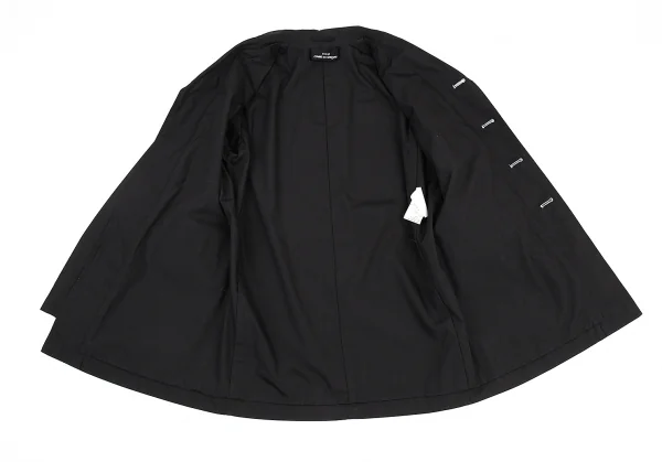 トリココムデギャルソンtricot COMME des GARCONS ポリコットンボタンホール配色ジャケット 黒M位 K-87770_013