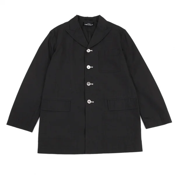 トリココムデギャルソンtricot COMME des GARCONS ポリコットンボタンホール配色ジャケット 黒M位 K-87770_002