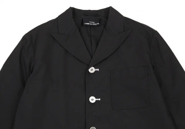 トリココムデギャルソンtricot COMME des GARCONS ポリコットンボタンホール配色ジャケット 黒M位 K-87770_003