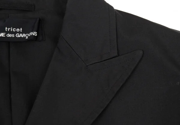 トリココムデギャルソンtricot COMME des GARCONS ポリコットンボタンホール配色ジャケット 黒M位 K-87770_004
