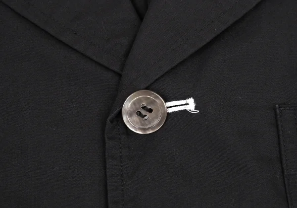 トリココムデギャルソンtricot COMME des GARCONS ポリコットンボタンホール配色ジャケット 黒M位 K-87770_005