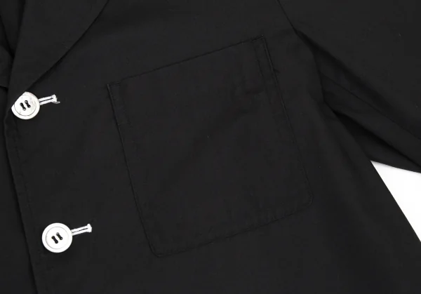 トリココムデギャルソンtricot COMME des GARCONS ポリコットンボタンホール配色ジャケット 黒M位 K-87770_008