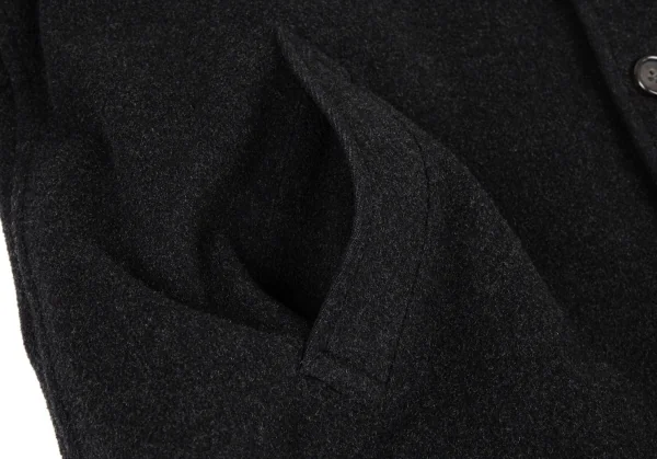 コムデギャルソン オムプリュスCOMME des GARCONS HOMME PLUS メルトンウールステンカラーコート グレーM K-87773_012