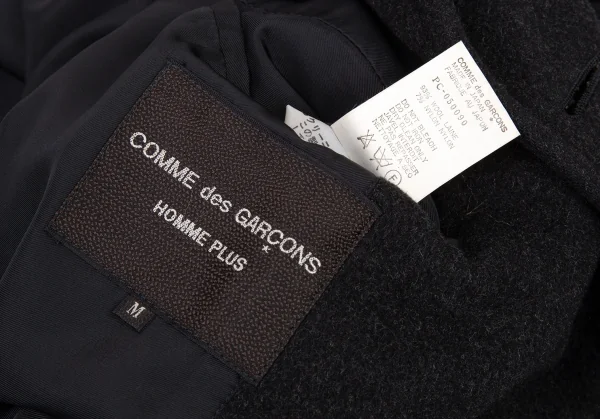 コムデギャルソン オムプリュスCOMME des GARCONS HOMME PLUS メルトンウールステンカラーコート グレーM K-87773_019