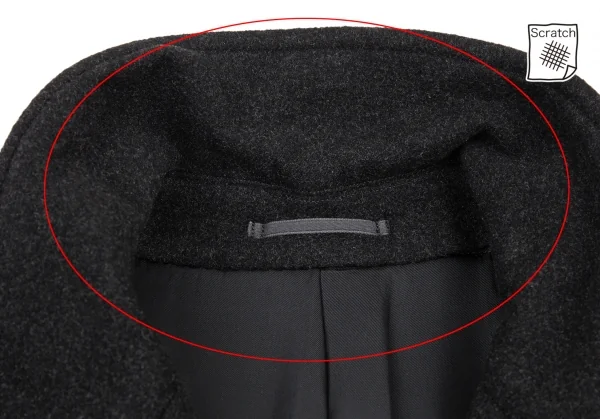 コムデギャルソン オムプリュスCOMME des GARCONS HOMME PLUS メルトンウールステンカラーコート グレーM K-87773_005