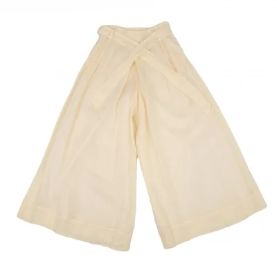 シビラSybilla リネンタックワイドパンツ クリーム