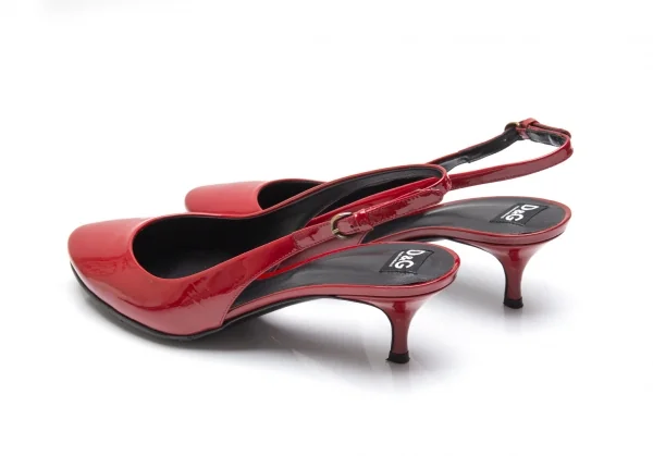 ディーアンドジーD&G エナメルベルトパンプス ワインレッド39(25位) K-87871_012