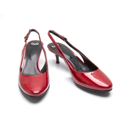 ディーアンドジーD&G エナメルベルトパンプス