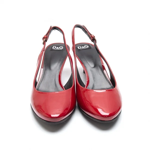 ディーアンドジーD&G エナメルベルトパンプス ワインレッド39(25位) K-87871_002