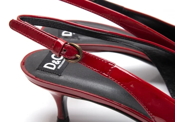 ディーアンドジーD&G エナメルベルトパンプス ワインレッド39(25位) K-87871_009