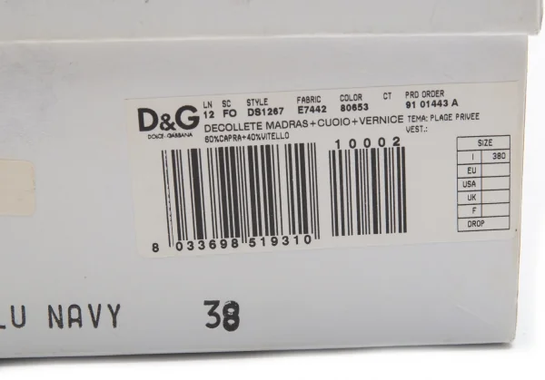 ディーアンドジーD&G チャンキーヒールベルトパンプス 紺38(24.5位) K-87872_016