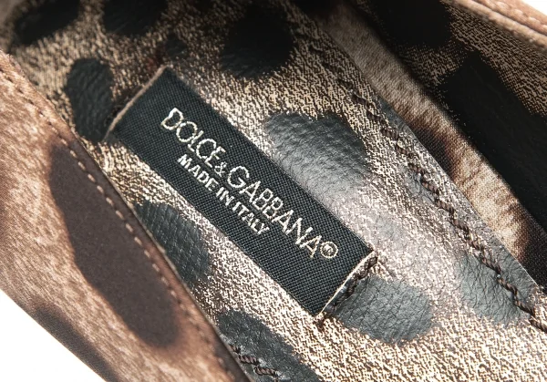 ドルチェ&ガッバーナDOLCE&GABBANA レオパードハイヒールオープントゥパンプス 茶39(25位) K-87874_012