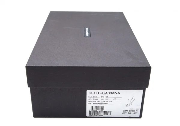 ドルチェ&ガッバーナDOLCE&GABBANA レオパードハイヒールオープントゥパンプス 茶39(25位) K-87874_009