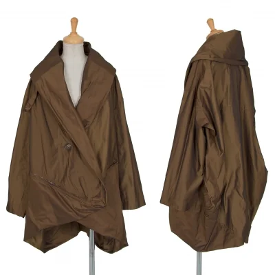 イッセイミヤケISSEY MIYAKE メタリック変形ジップデザインジャケット