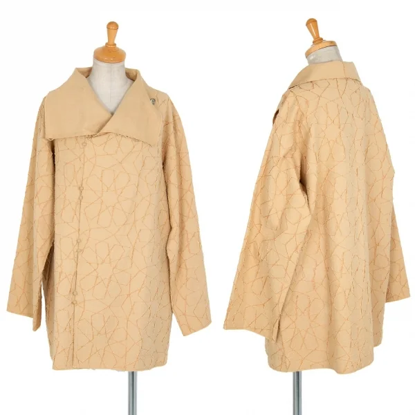 JURGEN LEHL Stitch Patchwork Jacket Beige M K-88019_001