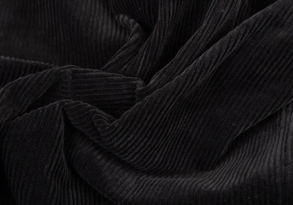 コムデギャルソン オムCOMME des GARCONS HOMME エナメルレザー衿コーデュロイキルトジップハーフコート 黒M K-88052_015