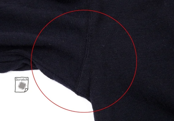 コムデギャルソンオムCOMME des GARCONS HOMME ウールカットソー 紺M位 K-88080_003