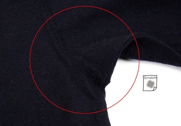 コムデギャルソンオムCOMME des GARCONS HOMME ウールカットソー 紺M位 K-88080_004