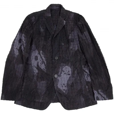 イッセイミヤケ メンISSEY MIYAKE MEN ドット生地加工プリントジャケット