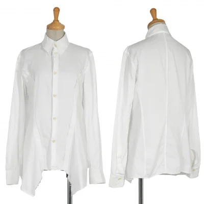 ヨウジヤマモト ノアールYohji Yamamoto NOIR ツイル裁ち切りデザインシャツ