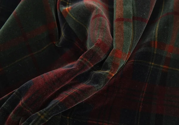 ラ ペリオード ヨシエ イナバLa Periode yoshie inabaベロアタータンチェックスカート 深緑他M位 K-88252_014