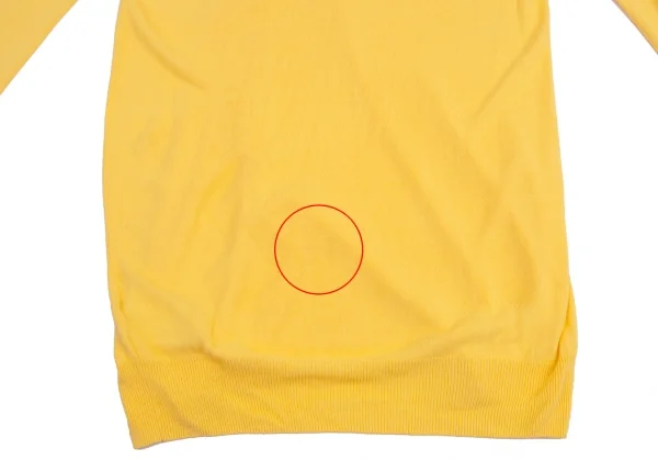 メゾンマルタンマルジェラMaison Martin Margiela 1 レーヨン深Vネックニット 黄M K-88266_012