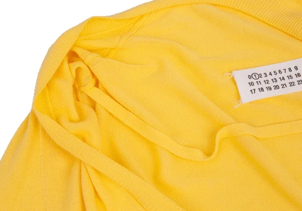 メゾンマルタンマルジェラMaison Martin Margiela 1 レーヨン深Vネックニット 黄M K-88266_004