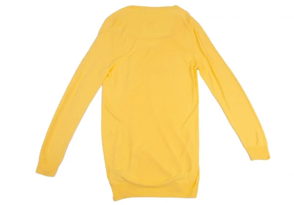 メゾンマルタンマルジェラMaison Martin Margiela 1 レーヨン深Vネックニット 黄M K-88266_009