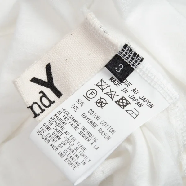 グラウンド ワイGround Y ヘムツイステッドビッグシルエットTシャツ 白3 K-88277_014