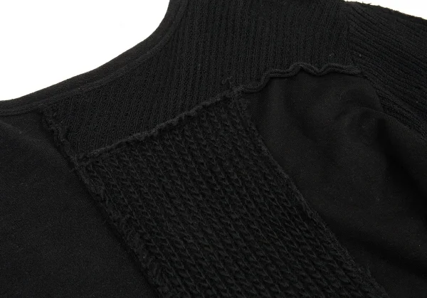 ヨウジヤマモト プールオムYohji Yamamoto POUR HOMME パッチワーク切替デザインスウェット 黒3 K-88291_013