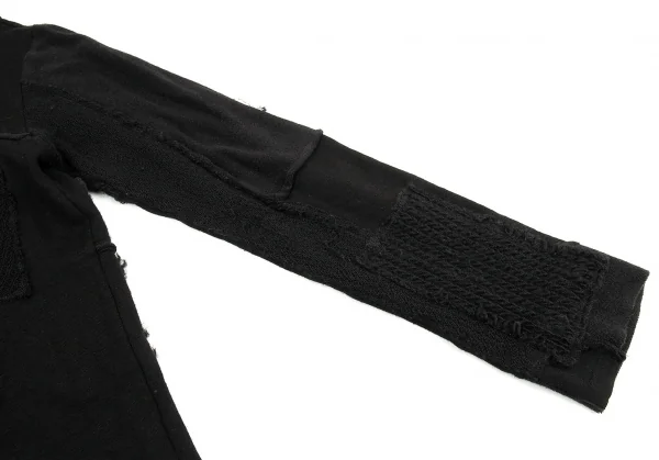 ヨウジヤマモト プールオムYohji Yamamoto POUR HOMME パッチワーク切替デザインスウェット 黒3 K-88291_006