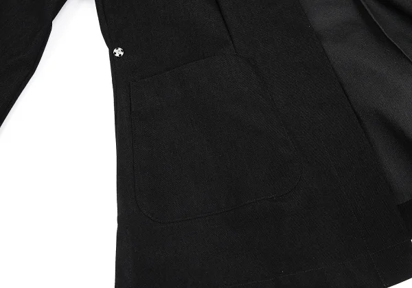 コムコム コムデギャルソンCOMME des GARCONS ナイロンスナップボタンチャイナジャケット 黒S K-88299_010