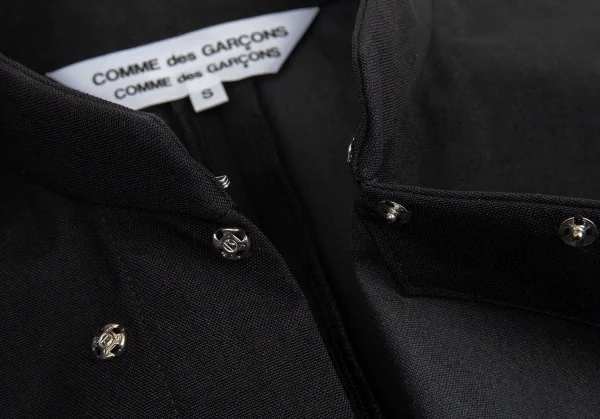 コムコム コムデギャルソンCOMME des GARCONS ナイロンスナップボタンチャイナジャケット 黒S K-88299_011