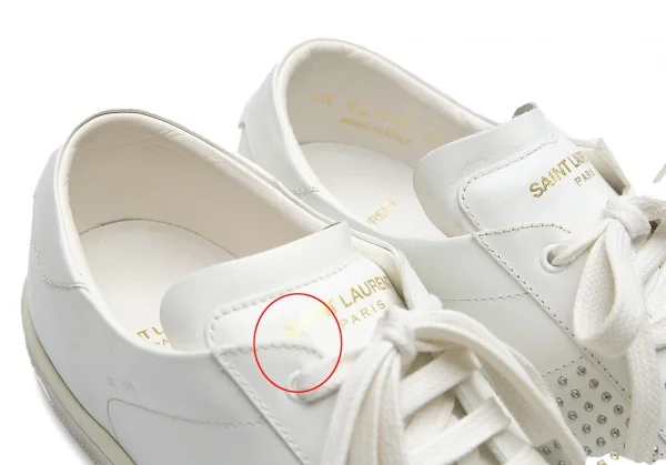 サンローランパリSAINT LAURENT PARIS スタッズレザースニーカー 白40(25位) K-88308_011