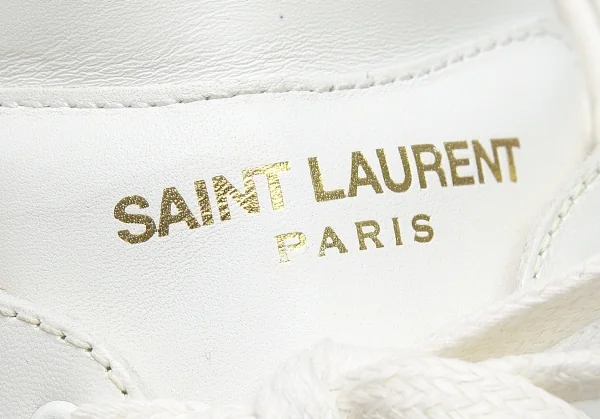 サンローランパリSAINT LAURENT PARIS スタッズレザースニーカー 白40(25位) K-88308_013