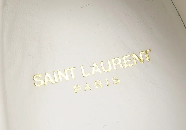 サンローランパリSAINT LAURENT PARIS スタッズレザースニーカー 白40(25位) K-88308_017
