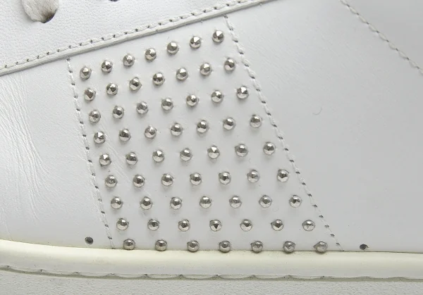 サンローランパリSAINT LAURENT PARIS スタッズレザースニーカー 白40(25位) K-88308_004