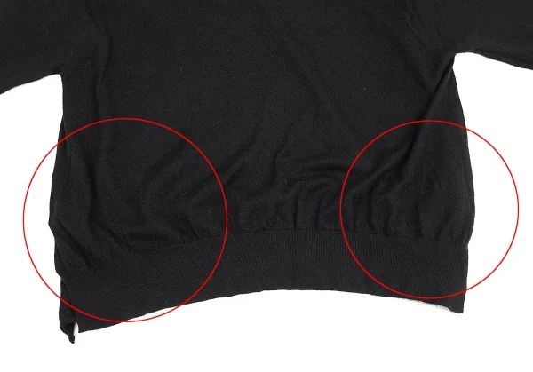 プランテーションPlantation コットンレーヨンニットトップス 黒M K-88309_011