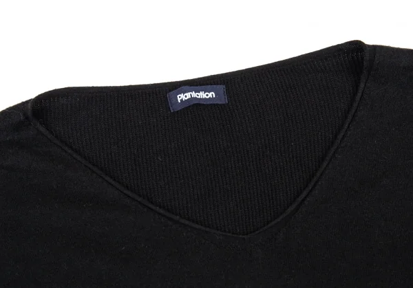 プランテーションPlantation コットンレーヨンニットトップス 黒M K-88309_004