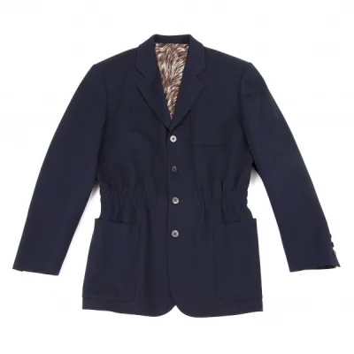【SALE】ジュニアゴルチエJUNIOR GAULTIER ウエストギャザーウールジャケット 紺