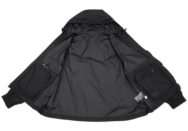 ワイスリーY-3 ナイロンポケットデザインビッグシルエットパーカー 黒2XL K-88354_012