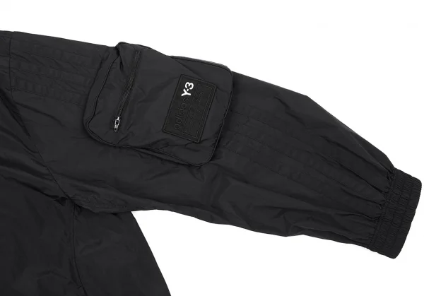 ワイスリーY-3 ナイロンポケットデザインビッグシルエットパーカー 黒2XL K-88354_004